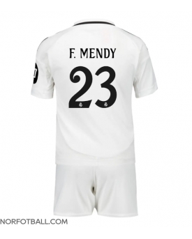 Billige Fotballdrakt Real Madrid Ferland Mendy #23 Replika Hjemmedraktsett Barn 2024-25 Kortermet (med bukser)